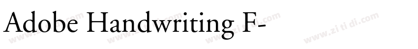 Adobe Handwriting F字体转换